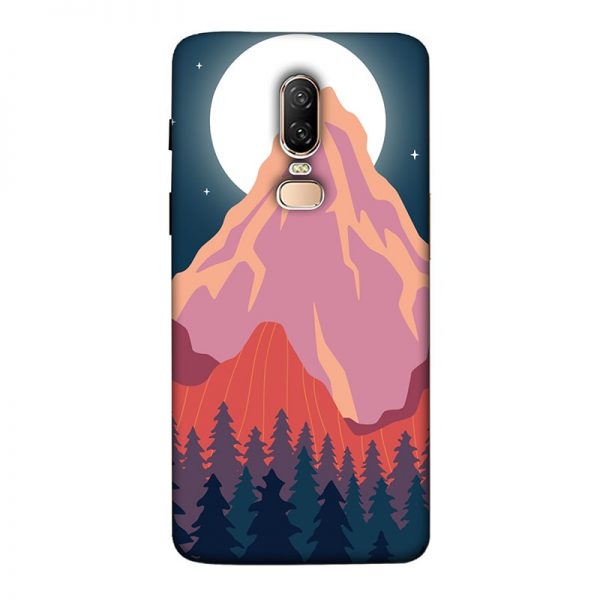Big Moon and the Mountain OnePlus 6 Mobile Cover