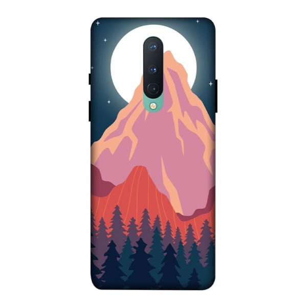 Big Moon and the Mountain OnePlus 8 Mobile Cover