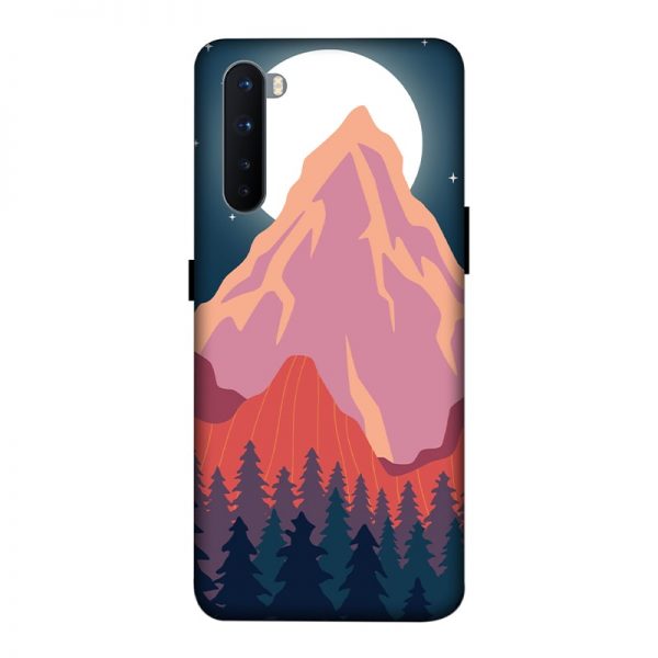 Big Moon and the Mountain OnePlus Nord Mobile Cover