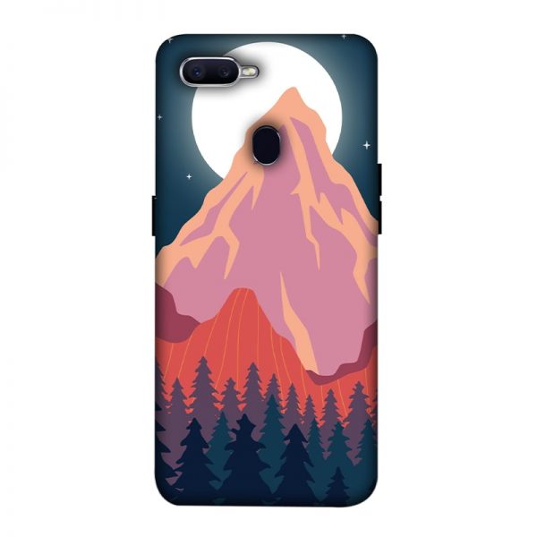 Big Moon and the Mountain Oppo F9 Pro Mobile Cover