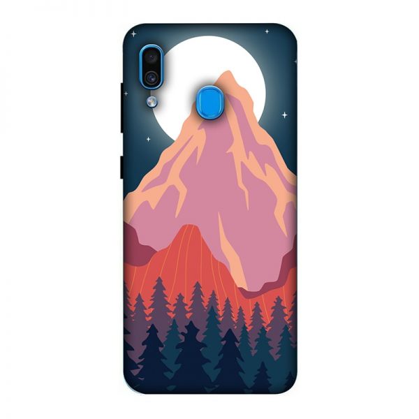 Big Moon and the Mountain Samsung A30 Mobile Cover
