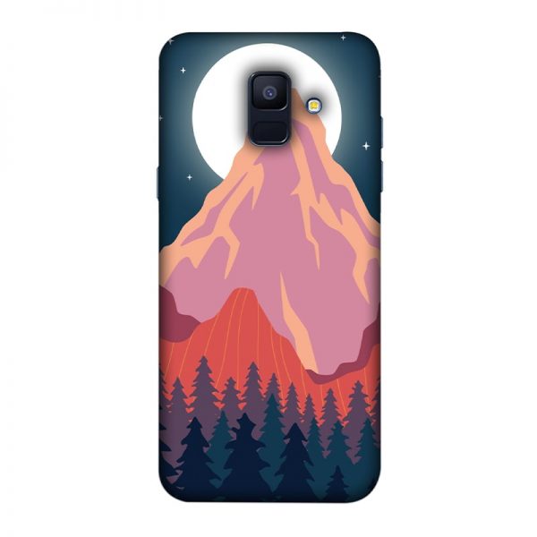 Big Moon and the Mountain Samsung Galaxy A6 Mobile Cover