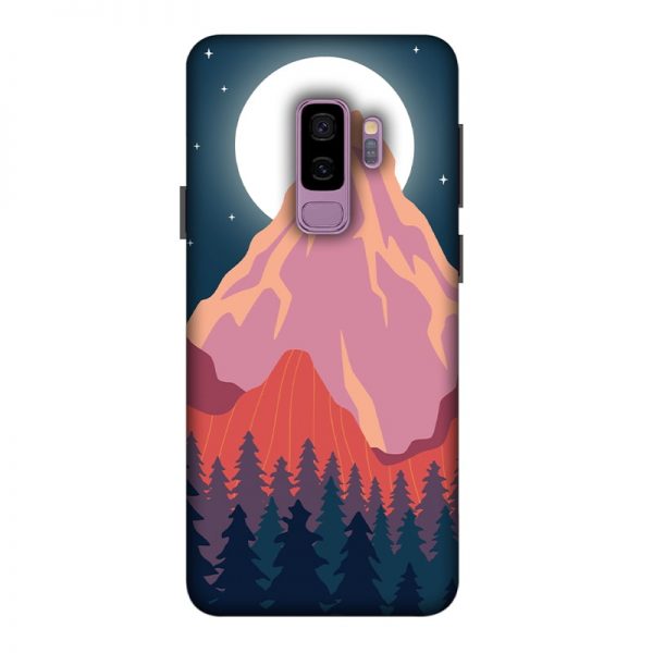 Big Moon and the Mountain Samsung Galaxy S9 Plus mobile Cover