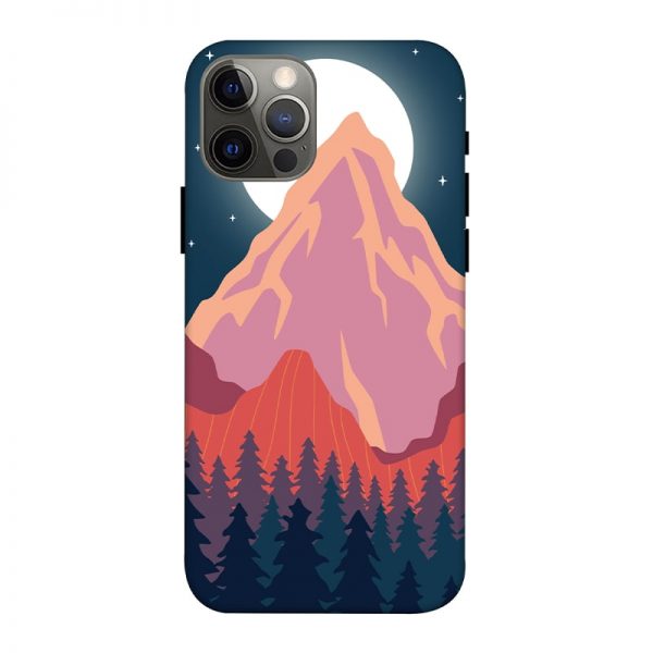 Big Moon and the Mountain iPhone 12 Pro Mobile Cover