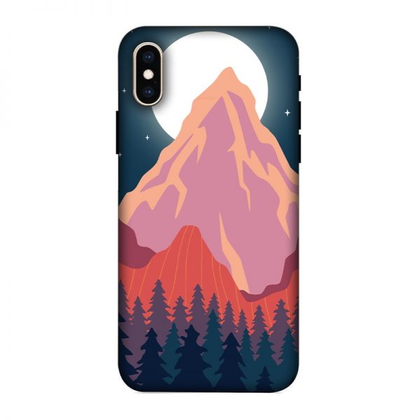 Big Moon and the Mountain iPhone XS Mobile Cover