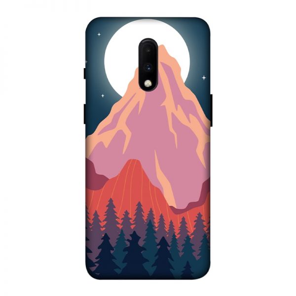 Big Moon and the Mountains OnePlus 7 Mobile Cover