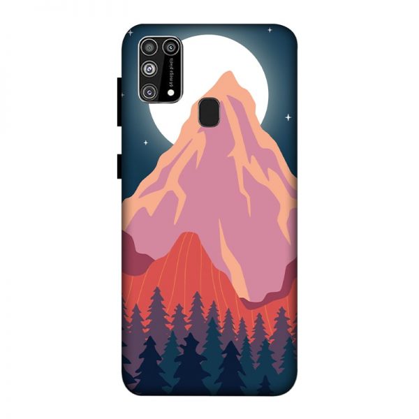 Big Moon and the Mountains Samsung M31 Mobile Cover