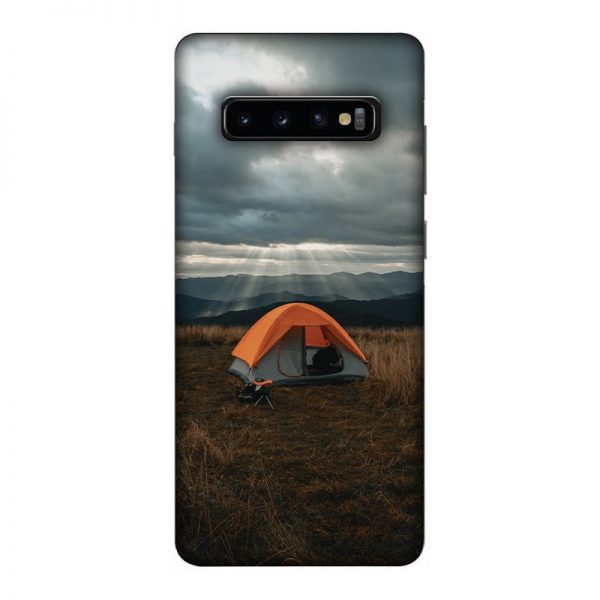 Camp and Tent Samsung Galaxy S10 Plus Mobile Cover
