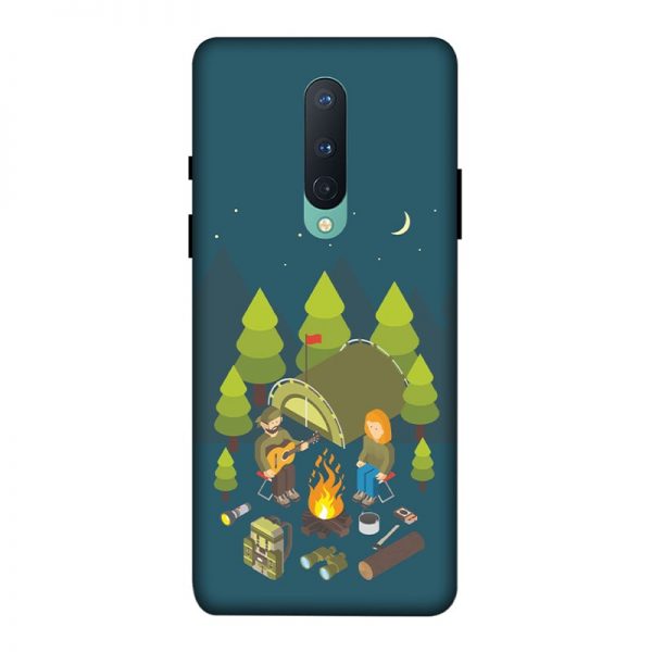 Camping Couple OnePlus 8 Mobile Cover