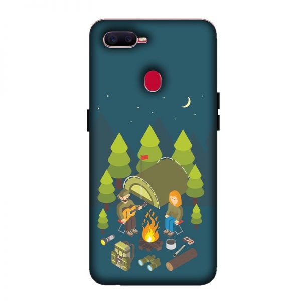 Camping Couple Oppo F9 Mobile Cover