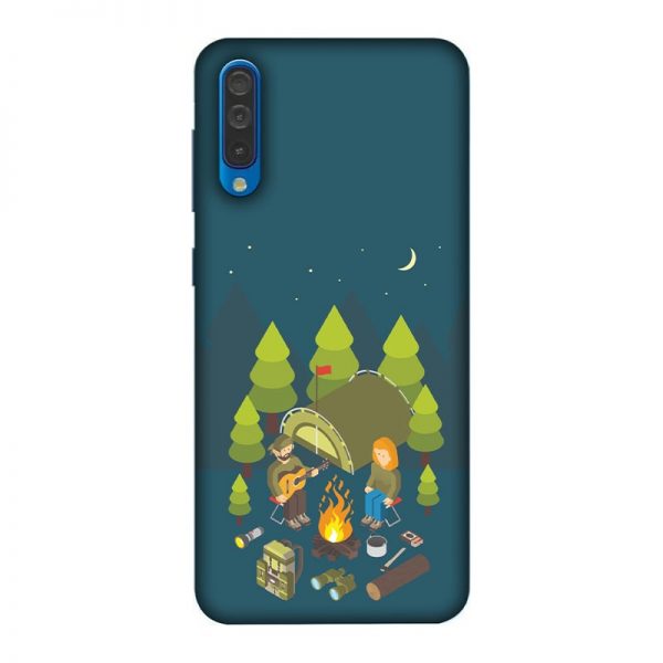 Camping Couple Samsung A50 Mobile Cover