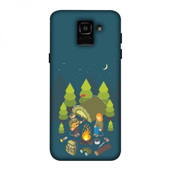Camping Couple Samsung J6 Mobile Cover
