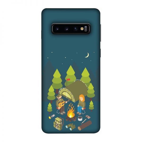 Camping Couple Samsung Galaxy S10 Mobile Cover