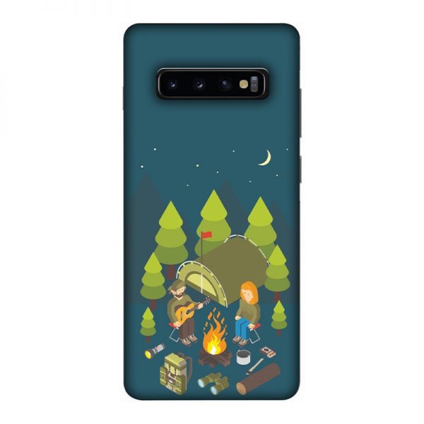 Camping Couple Samsung Galaxy S10 Plus Mobile Cover