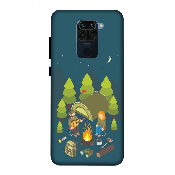Camping Couple Redmi Note 9 Mobile Cover