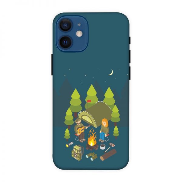 Camping Couple iPhone 12 Mini Mobile Cover