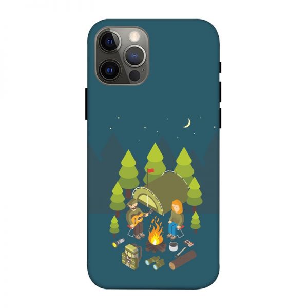 Camping Couple iPhone 12 Pro Mobile Cover