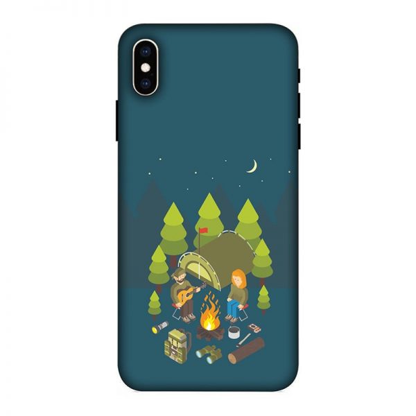 Camping Couple iPhone XS Max Mobile Cover