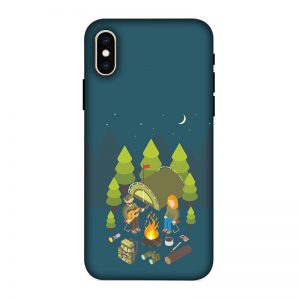 Camping Couple iPhone XS Mobile Cover