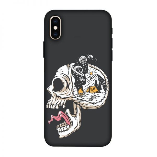 Camping in Head iPhone XS Mobile Cover