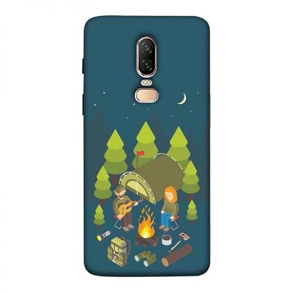 Couple Camping OnePlus 6 Mobile Cover