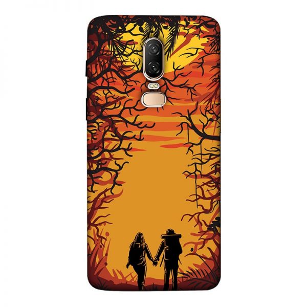 Couple in Forest OnePlus 6 Mobile Cover