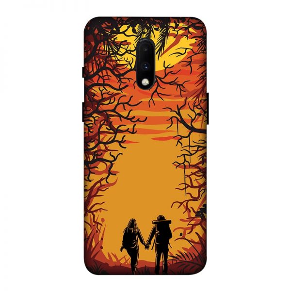 Couple in Forest OnePlus 7 Mobile Cover