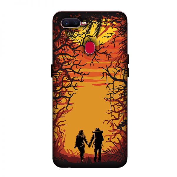 Couple in Forest Oppo F9 Mobile Cover