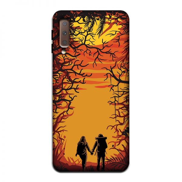 Couple in Forest Samsung A7 2018 Mobile Cover
