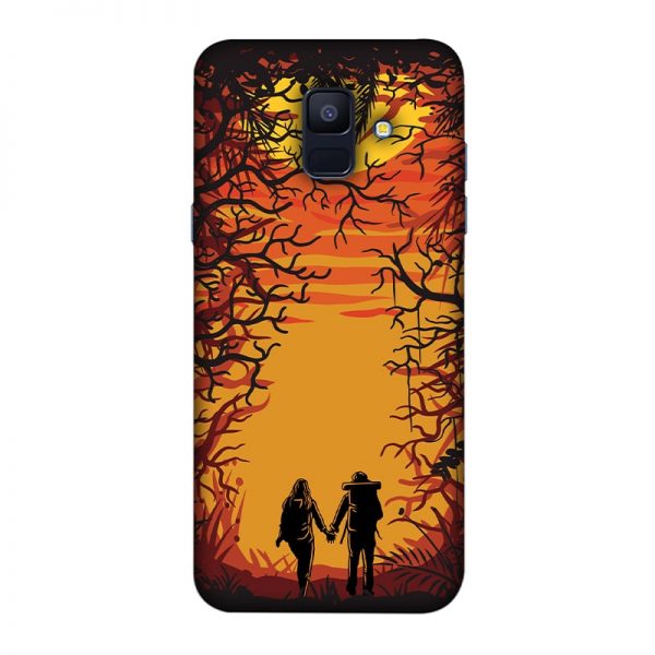 Couple in Forest Samsung Galaxy A6 Mobile Cover