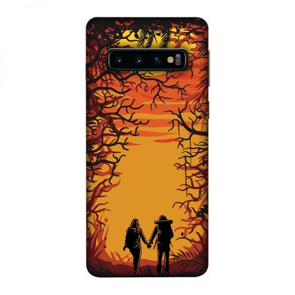 Couple in Forest Samsung Galaxy S10 Mobile Cover