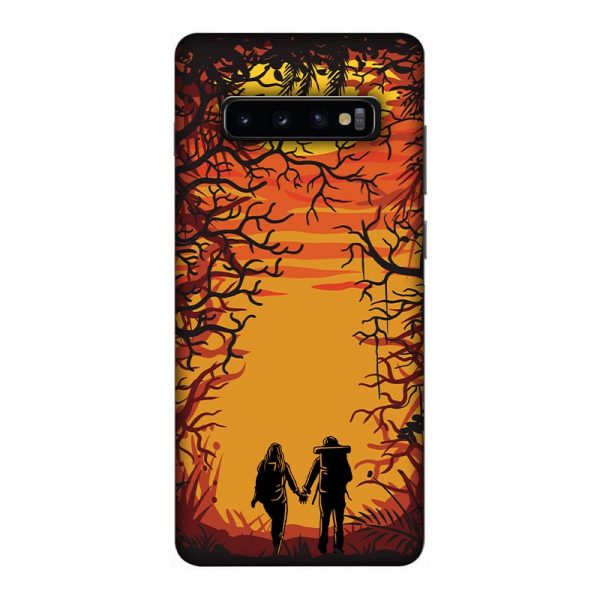 Couple in Forest Samsung Galaxy S10 Plus Mobile Cover