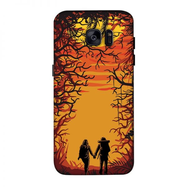 Couple in Forest Samsung Galaxy S7 Edge Mobile Cover