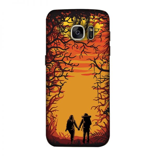 Couple in Forest Samsung Galaxy S7 Mobile Cover