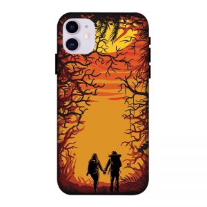 Couple in Forest iPhone 11 Mobile Cover