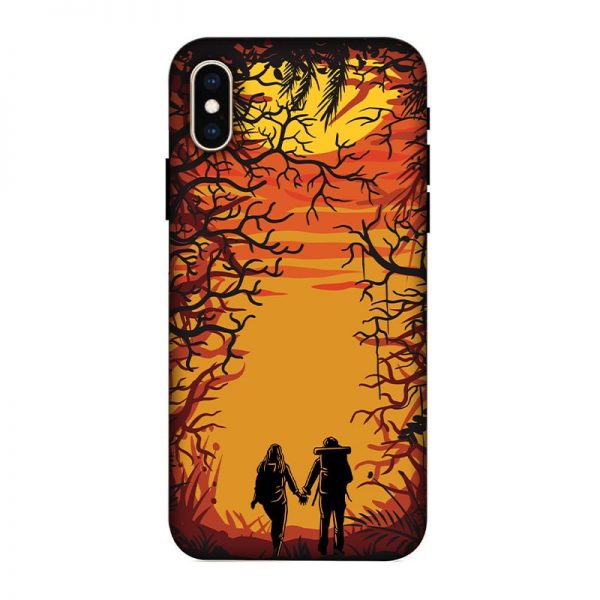 Couple in Forest iPhone XS Mobile Cover