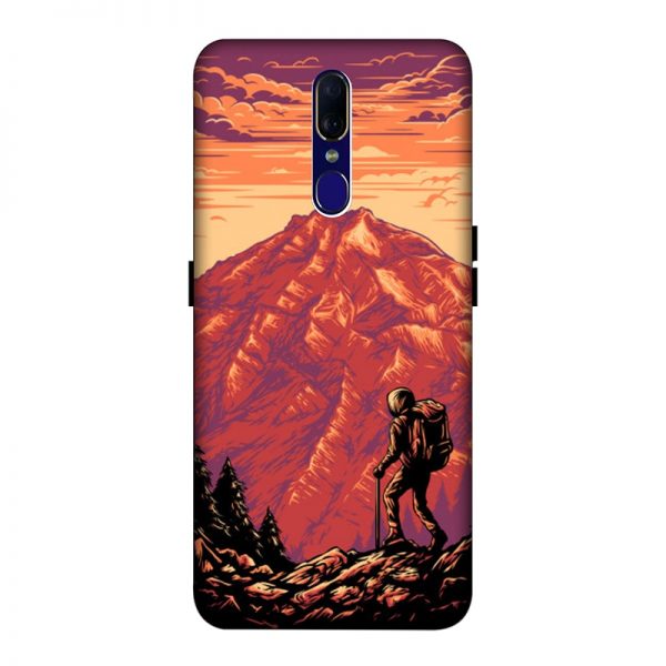 Hiker in Forest Oppo F11 mobile Cover
