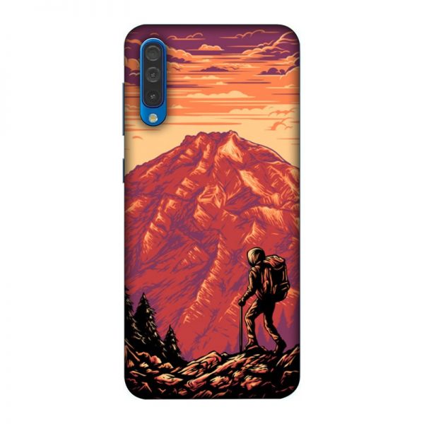 Hiker in Forest Samsung A50 Mobile Cover