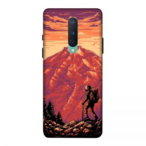 Hiker in Mountain OnePlus 8 Mobile Cover