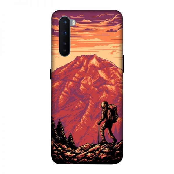 Hiker in Mountain OnePlus Nord Mobile Cover