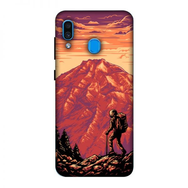 Hiker in Mountain Samsung A30 Mobile Cover