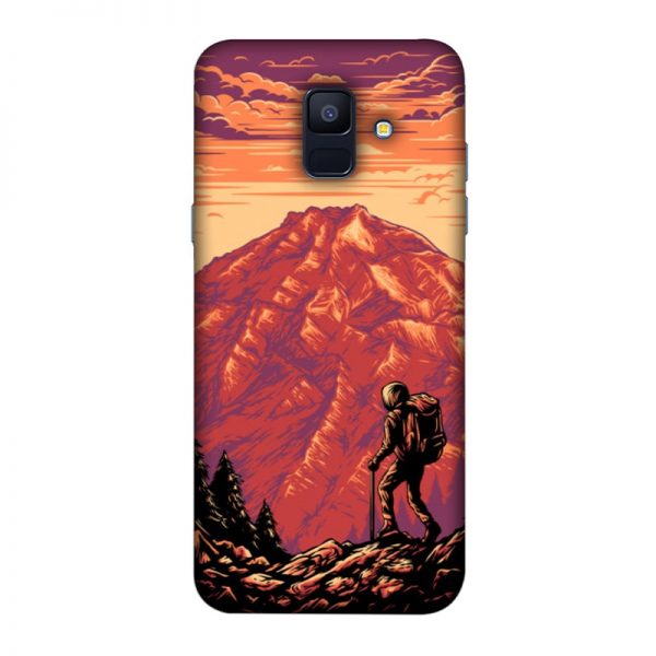 Hiker in Mountain Samsung Galaxy A6 Mobile Cover