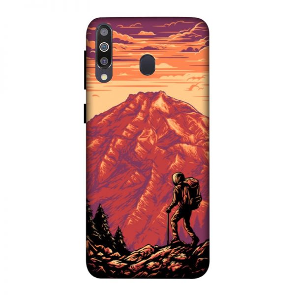 Hiker in Mountain Samsung M30 Mobile Cover