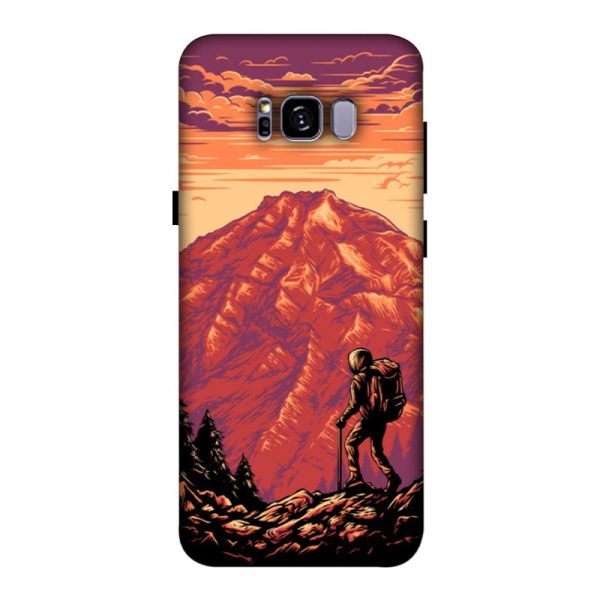 Hiker in Mountain Samsung Galaxy S8 Mobile Cover