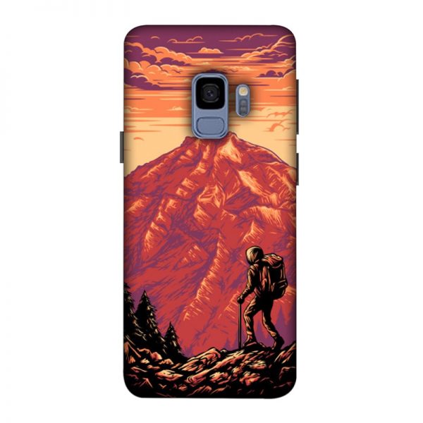 Hiker in Mountain Samsung Galaxy S9 Mobile Cover