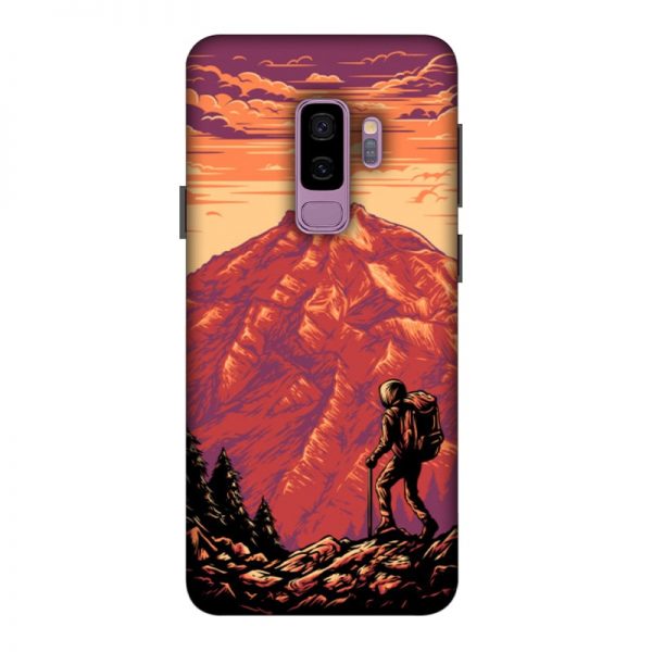 Hiker in Mountain Samsung Galaxy S9 Plus Mobile Cover