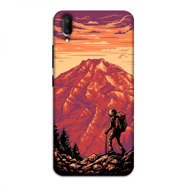 Hiker in Mountain Vivo V11 Pro Mobile Cover