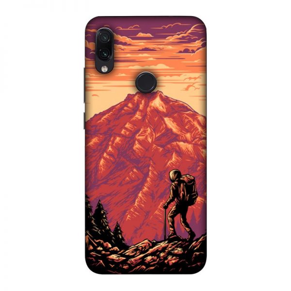 Hiker in Mountain Redmi Note 7 Pro Mobile Cover