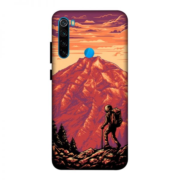 Hiker in Mountain Redmi Note 8 Mobile Cover