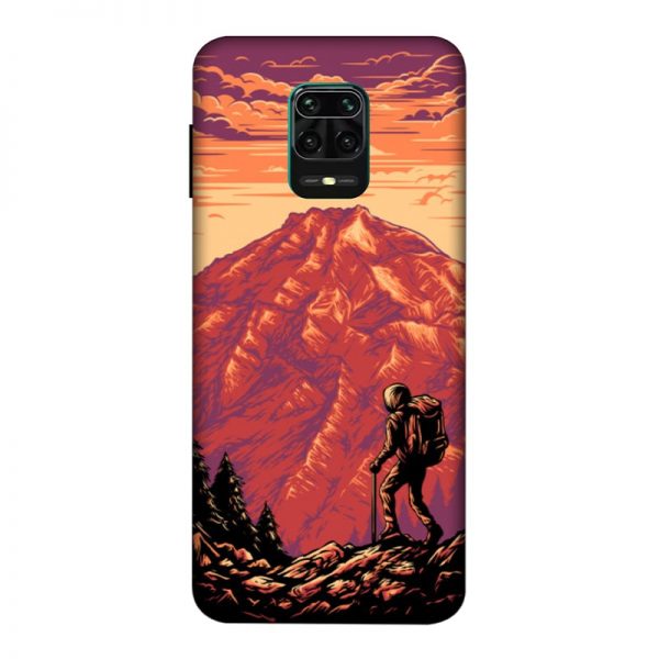 Hiker in Mountain Redmi Note 9 Pro Mobile Cover